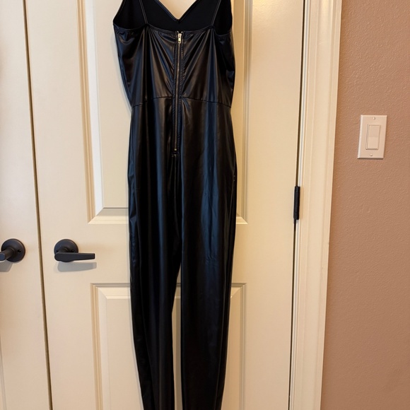Fashion Nova Faux Leather Jumpsuit size Med - Picture 2 of 7